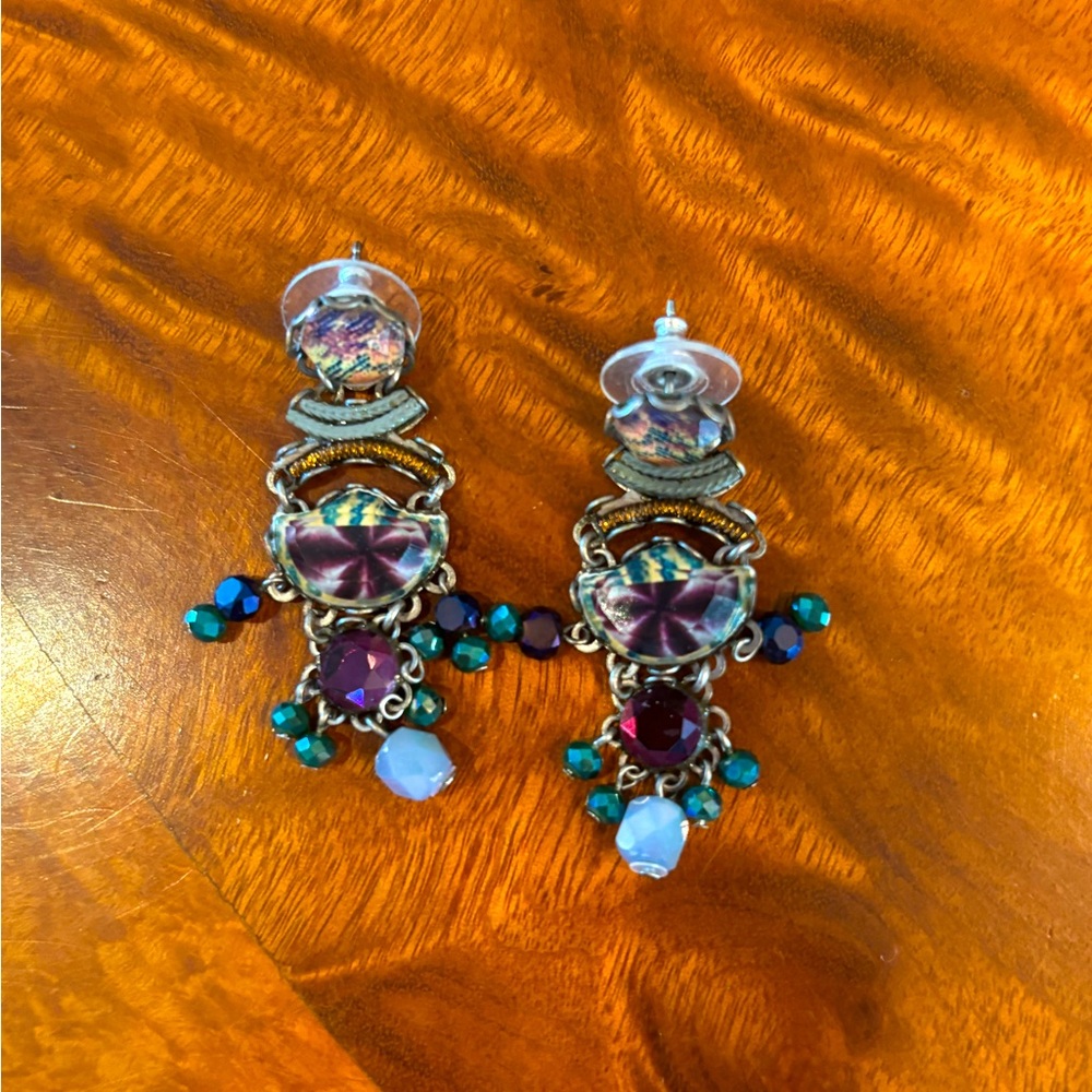 Ayala Bar Purple and Blue Earrings